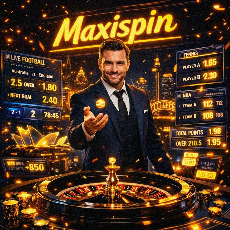 Maxispin live casino and in-play betting platform for Australian players