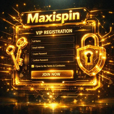 Step-by-step registration process at Maxispin